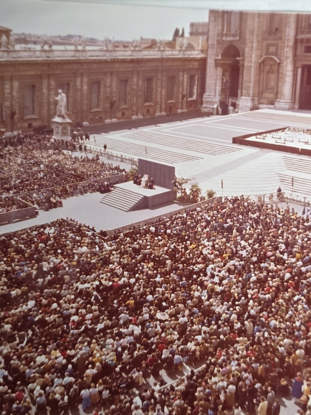 Source Unknown Crowd Scene Photo Print (Brown, Tan)